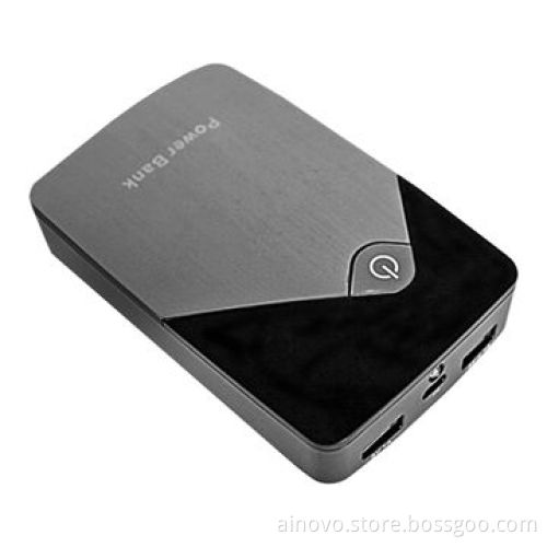 Universal portable power bank for laptops, dual-USB, 12,000mA high capacity, ABS + UV case